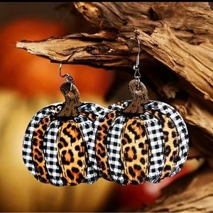 Pumpkin Double Sided Earrings Fall Halloween Thanksgiving
